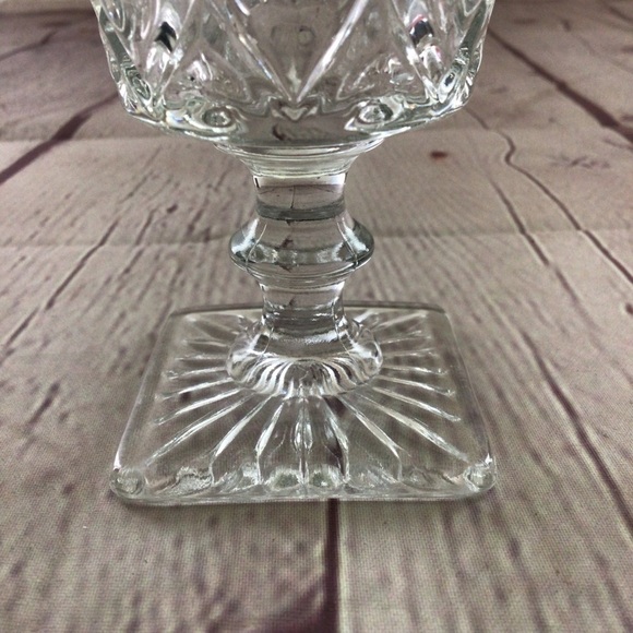 Vintage Imperial Glass Cape Cod Pattern Clear Pedestal Goblet - Picture 3 of 6